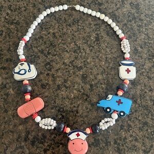 Nurse Themed Beaded Necklace